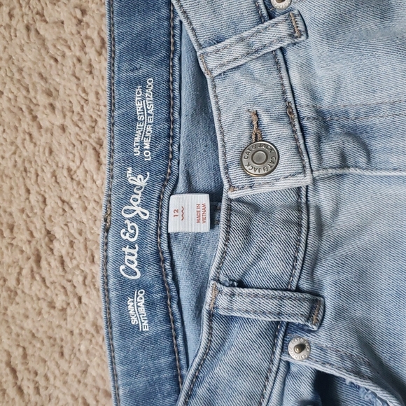 Two pairs of girl's jeggings, size 12 - Picture 3 of 4